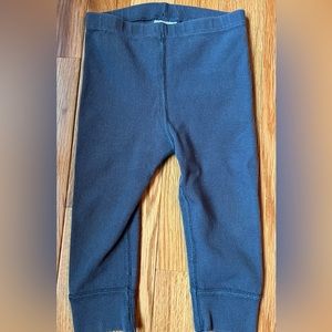 Hanna Andersson 18-24m 80cm Grey Ribbed Leggings, Two Pairs